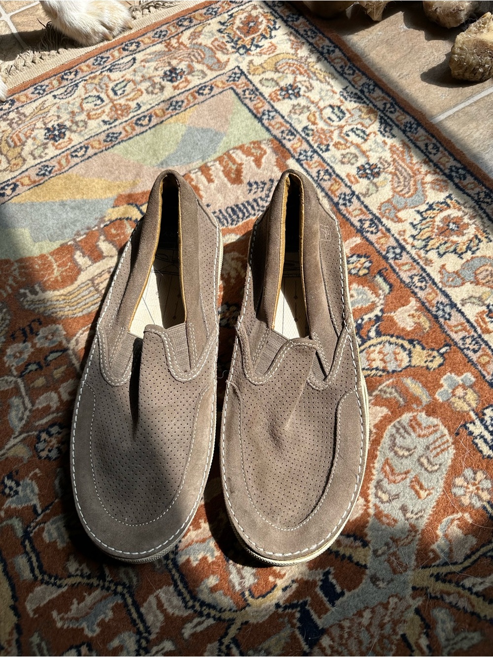 Sperry Men's Taupe Suede Slip-Ons